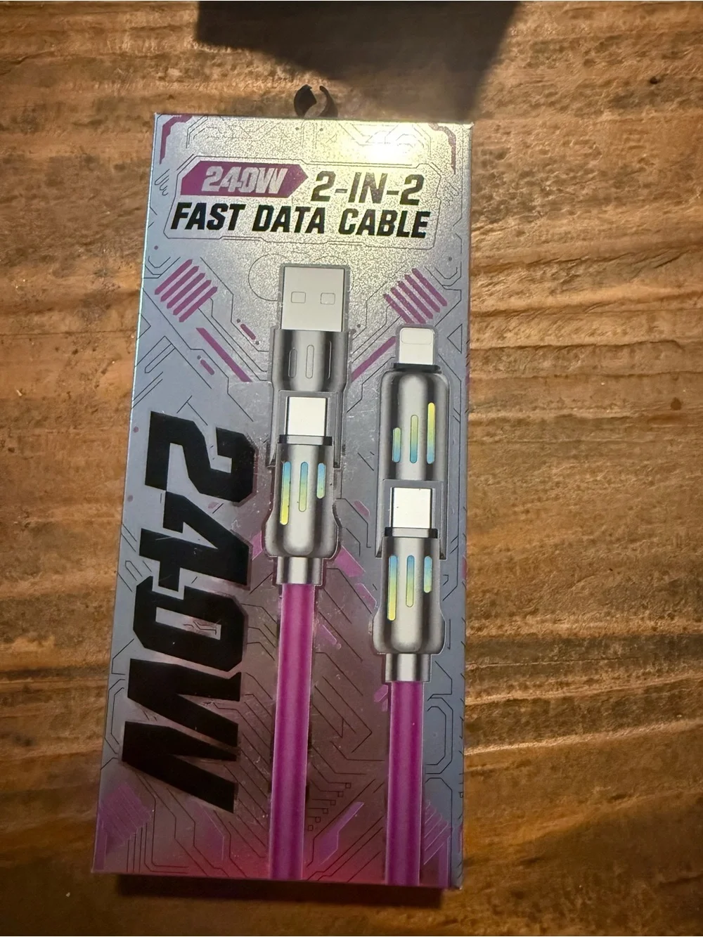Fast 2-in-1 Data & Charging Cable - Black